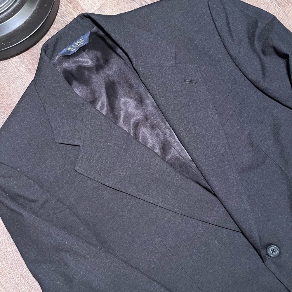 Jos.A.Bank Business Express Sport Coat Blazer 39R Black 100% wool